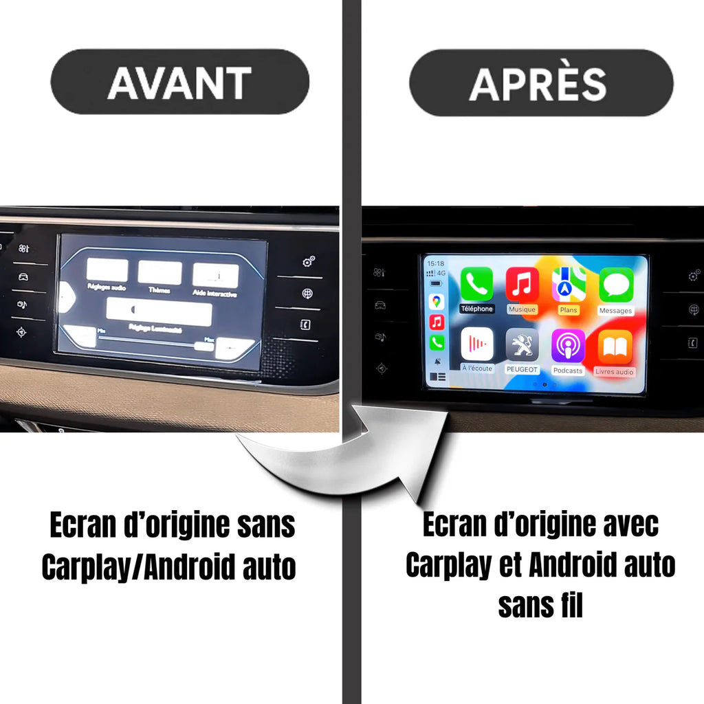 Apple Carplay et Android Auto pour Citroën C4 Picasso II de 2013 à 2016 avec système SMEG/SMEG+