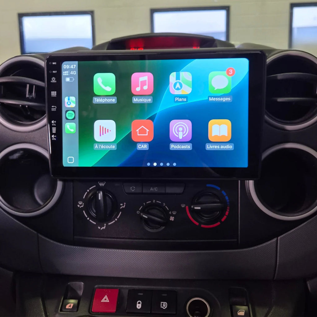 Autoradio GPS Citroën Berlingo II de 2008 à 2018 Version Android 13 avec Android Auto et Apple Carplay sans fil intégré