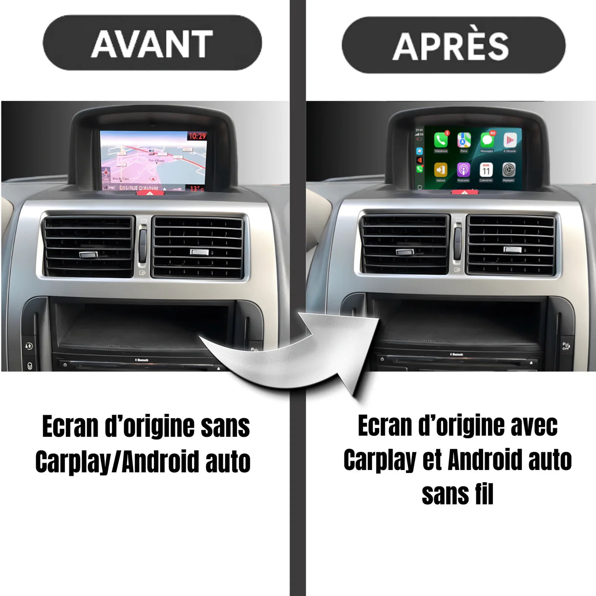 Boîtier CarPlay & Android Auto sans fil pour Citroën Jumpy (2007–2016) – Compatible NG4, RNEG, RNEG2