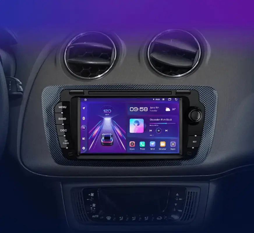 Autoradio Lecteur Multimédia Écran Tactile 7 Pouces pour Seat Ibiza 6J 2009 2010 2011 2012 2013 Carplay Stéréo GPS Navi FM
